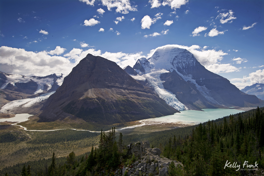 Mt. Robson , BC at sunrise, clouds