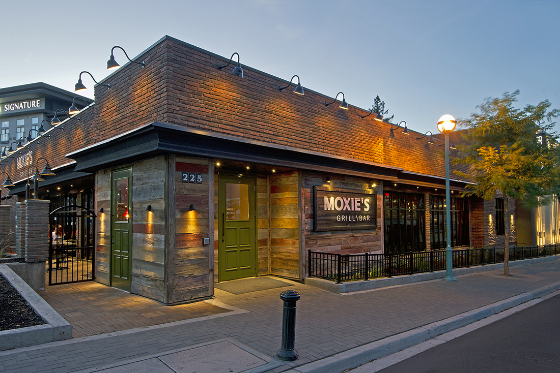 Architecture image of Moxie's restaurant in Kamloops, British Columbia, Thompson Okanagan region, Canada