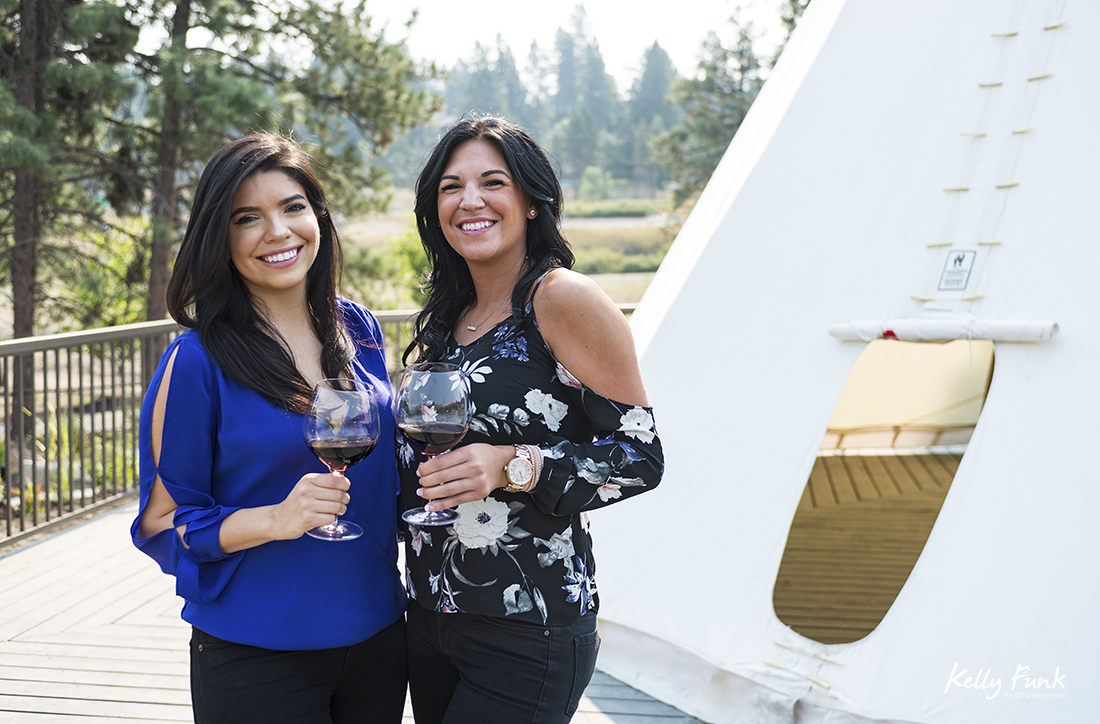 Sister's at the Winery of Kelowna's Indigenous World Winery during a commercial shoot, British Columbia, Canada
