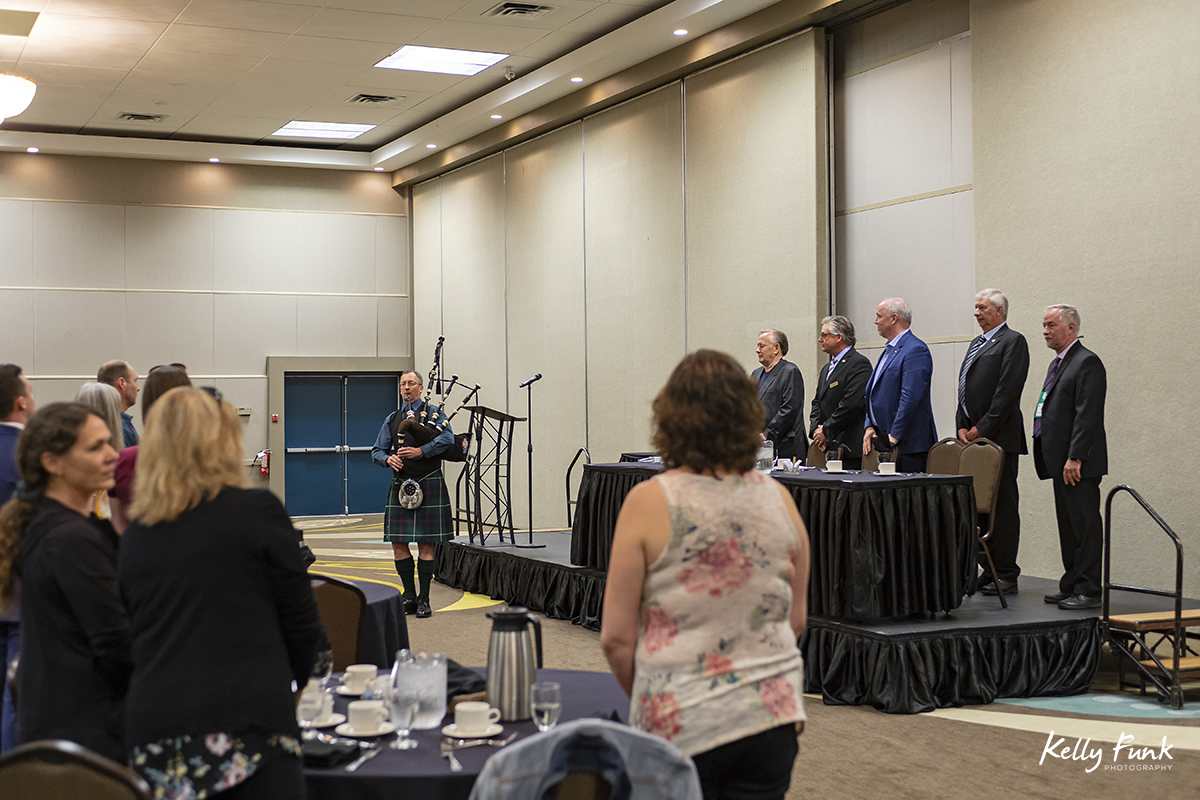 The Premier, John Horgan, giving a speech at the 2018 BC Interior Logging Association convention