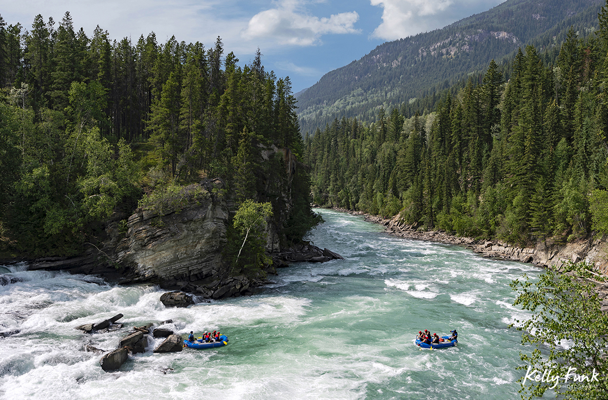 white water rafting, Rearguard falls, Fraser River, near Valemount, British Columbia, Canada