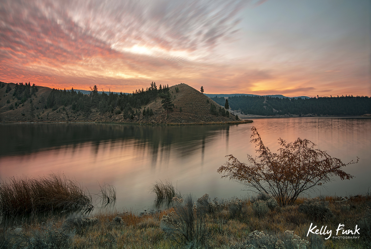 Trapp lake, south of Kamloops is photographed at sunrise for a commercial venture, British Columbia, Canada