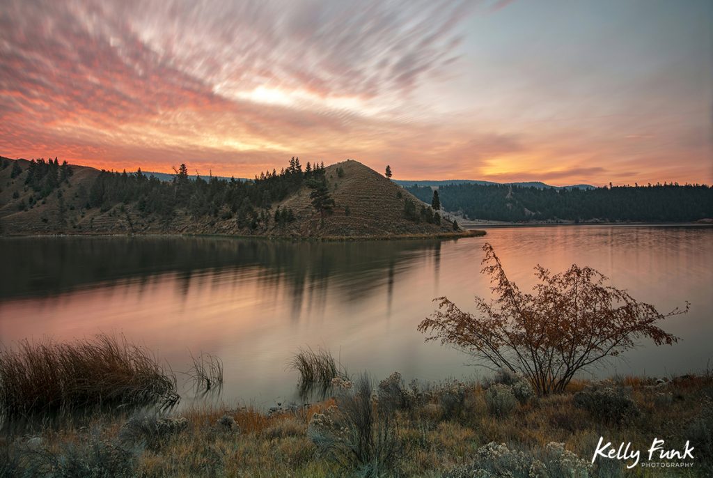 Trapp Lake photographed south of Kamloops, British Columbia, Canada at sunrise