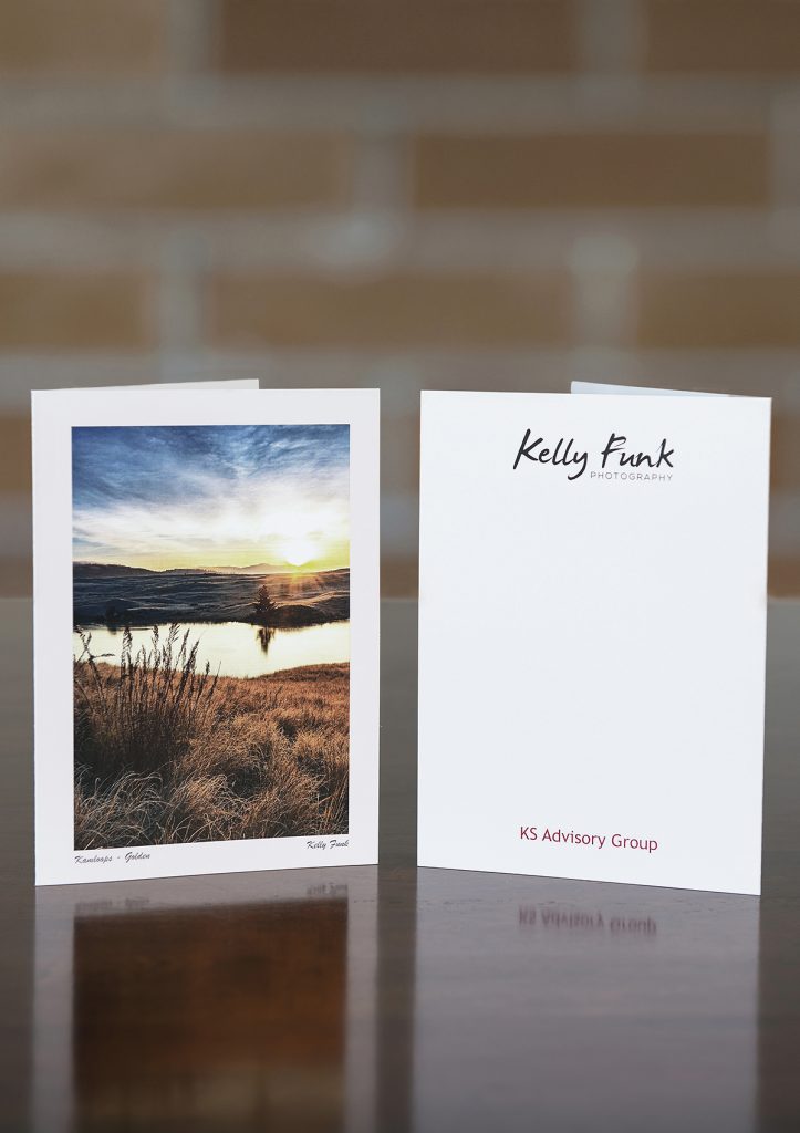 Kamloops commercial and corporate customized greeting cards, including Kamloops, Sun Peaks and Wells Gray, British Columbia, Canada