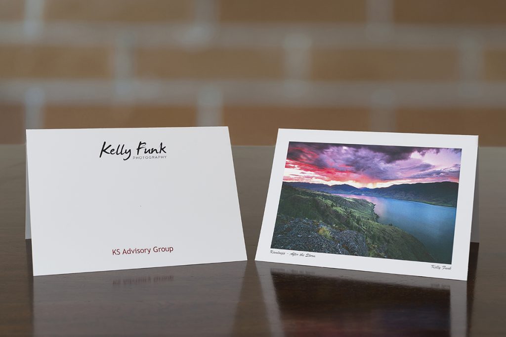 Kamloops commercial and corporate customized greeting cards, including Kamloops, Sun Peaks and Wells Gray, British Columbia, Canada