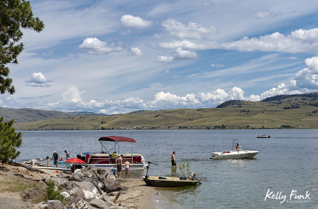 Summer activity at Nicola lake, near Merritt, British Columbia, Canada