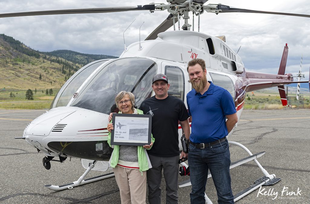 Helicopter rides at the Merritt airport, British Columbia, Thompson Nicola region, Canada