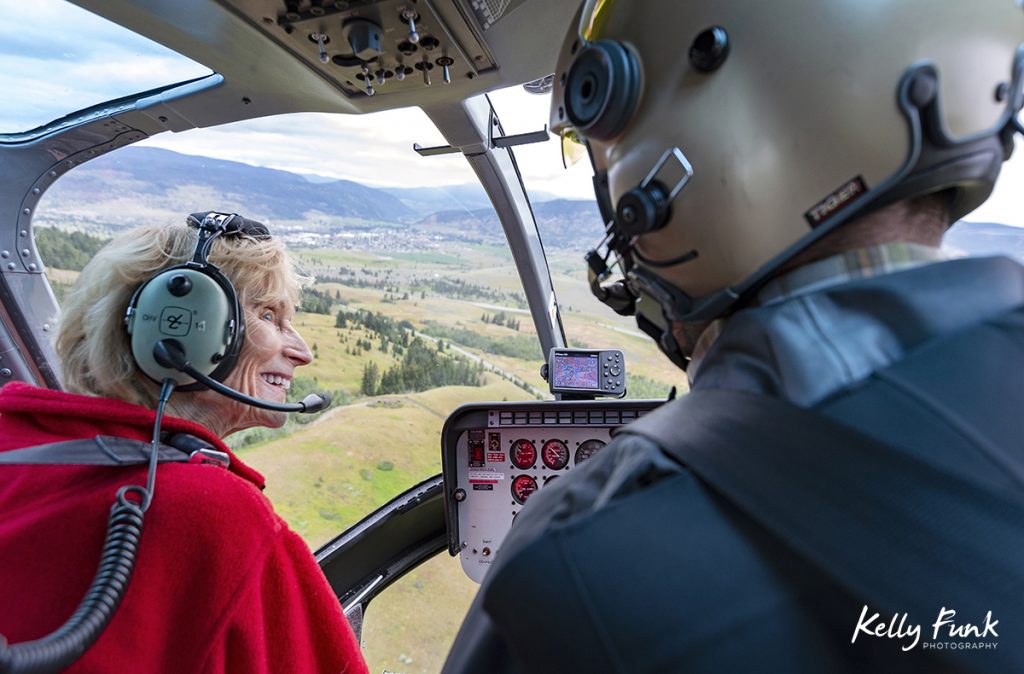 Helicopter rides at the Merritt airport, British Columbia, Thompson Nicola region, Canada