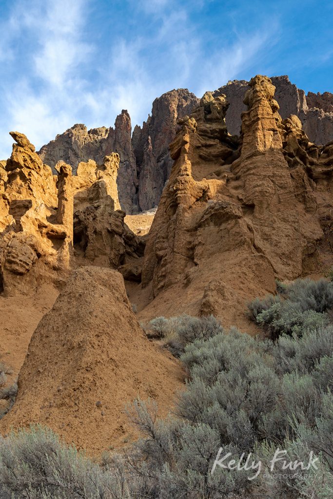 Hoodoos in the Lac du Bois protected grasslands, west of Kamloops, British Columbia, Canada