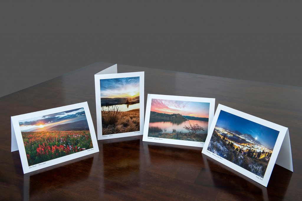 Examples of the Kamloops, Sun Peaks and Wells Gray corporate and commercial custom greeting cards, British Columbia, Canada