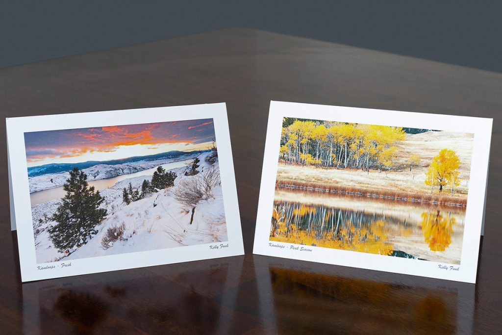 examples of corporate greeting cards from the Kamloops and Sun Peaks areas of BC, Canada