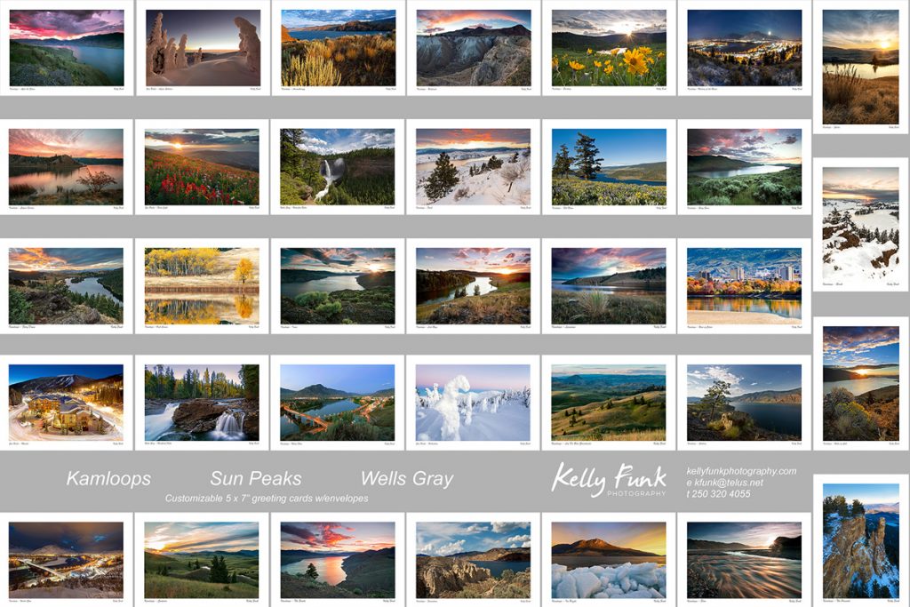 Kamloops commercial and corporate customized greeting cards, including Kamloops, Sun Peaks and Wells Gray, British Columbia, Canada