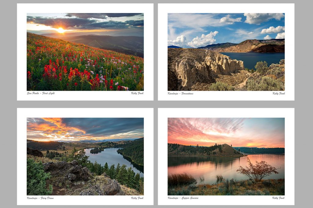 examples of corporate greeting cards from the Kamloops and Sun Peaks areas of BC, Canada