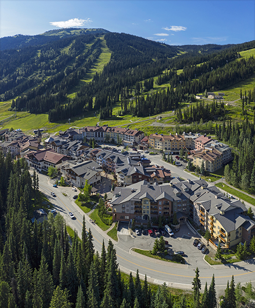 Sun Peaks village aerial