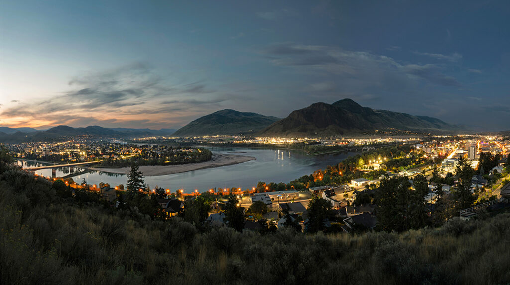 Kelly Funk Kamloops at dusk Kamloops prints and stock images 101